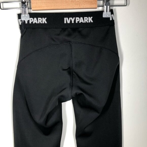 IVY Park Black ‎ Low Rise Branded Elastic Waistband Leggings Size XXS - Picture 4 of 8